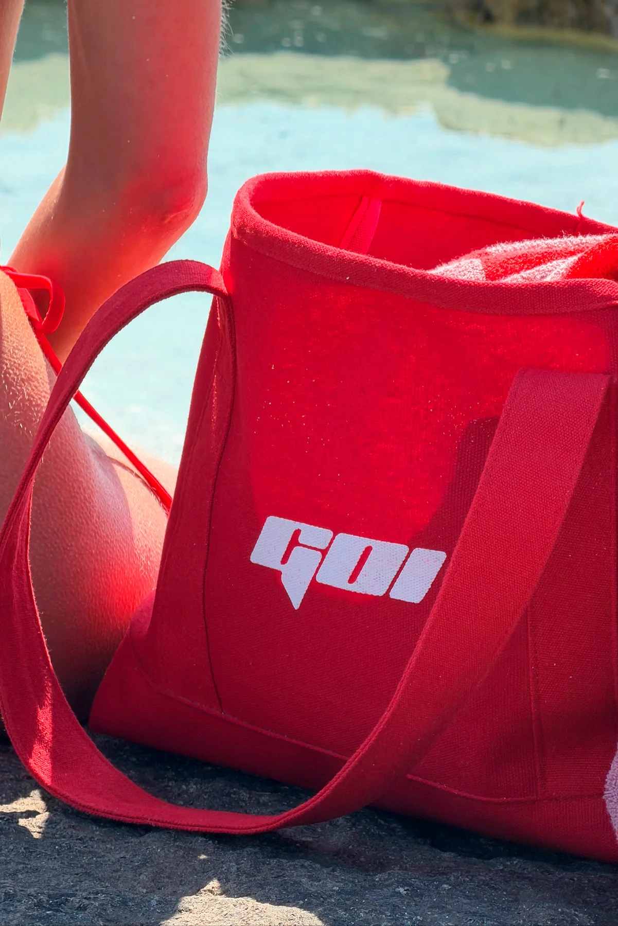 Red La Plage Bag - Image 4